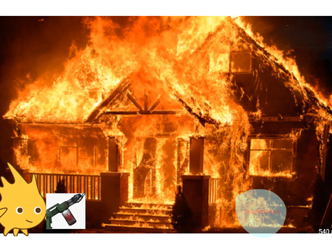 Gobo commits arson