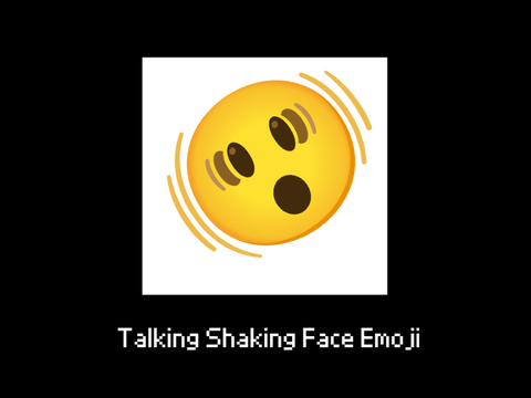 Talking Shaking Face Emoji