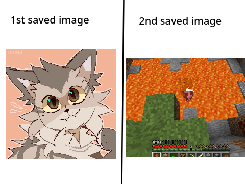 Your 1st saved image is disowning your 2nd saved image while your 3rd audio is playing remix