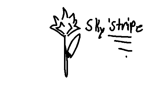 skystripe has flowers