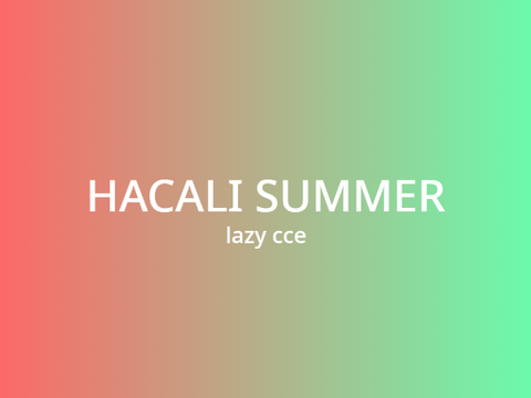 HALACI SUMMER | CCE