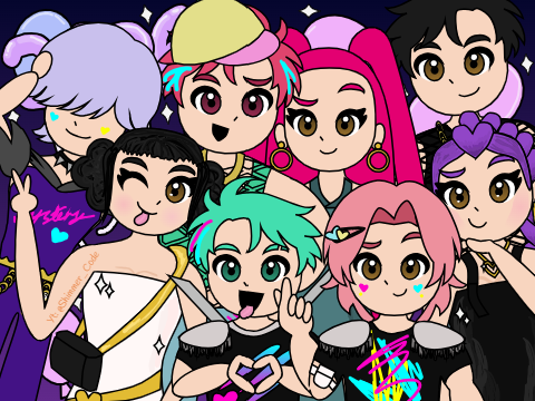 HUNTR/X New years eve selfie's (HAPPY NEW YEAR <3)