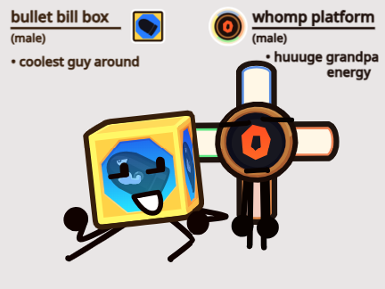 bullet bill box & whomp platform