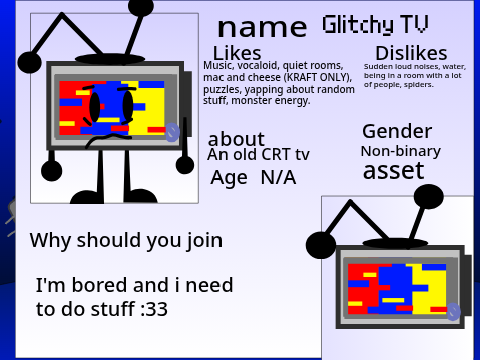 Ring of the bell! (Glitchy TV Sign up) 