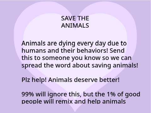 #SAVETHEANIMALS!