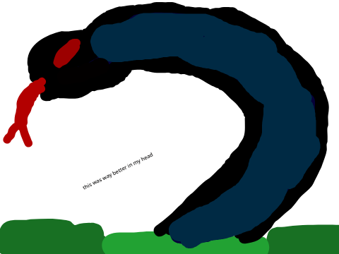 swamp snake art that looks horrible 