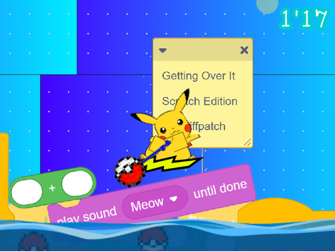 Scratch block tumble (with pickachu!).