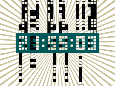 Sliding Bars Digital Clock (remix)