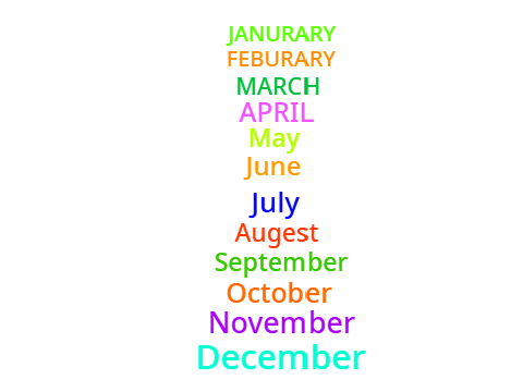 colour month association