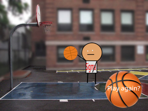 Did I make the hoop?. A very very short animation!