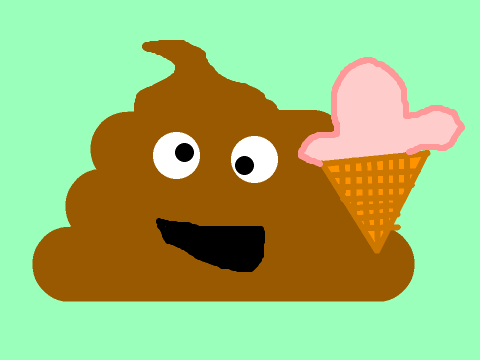 poop loves icecream XD