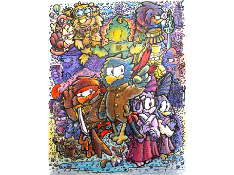TGAA Cover Art Redraw as Cartoon Birds