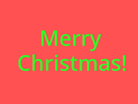 Merry Christmas everyone!