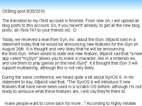 OSBlog 8/23/2010