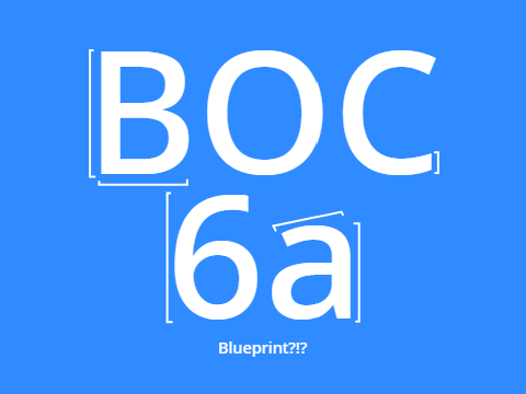 BOC 6a: Blueprint?!?