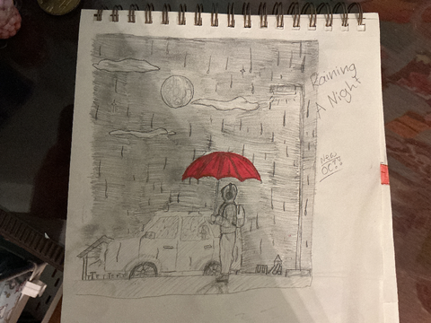 Raining at night