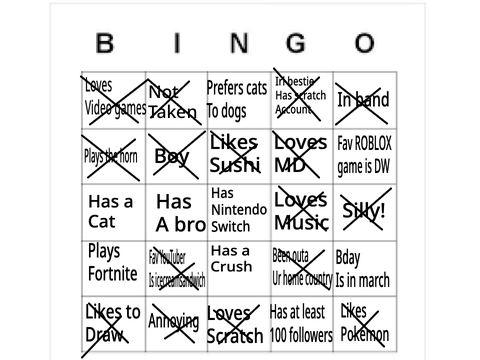 My bingo card remix