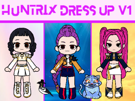 Huntrix Dress Up V1 Rumi Zoey Mira KPop Demon Hunters Game