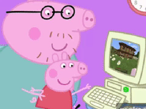 Peppa Pig Playing Minecraft