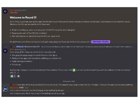 Round 5 Announcement - RubyOS