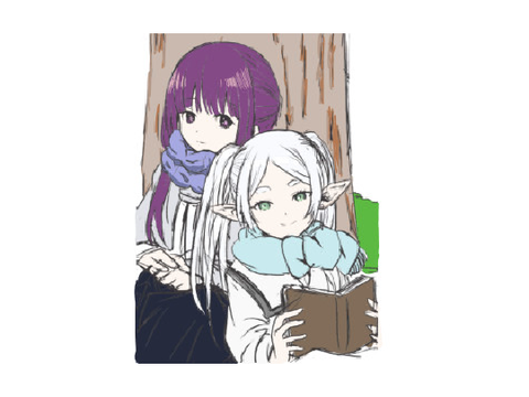 クラスメイトと塗り絵したよ２