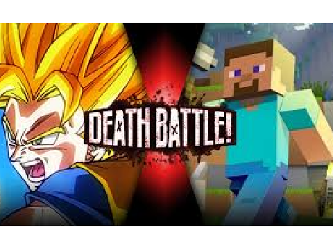 Goku Fighting Steve In Minecraft