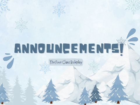 Announcements! (Last Updated Apr. 13, 2026)