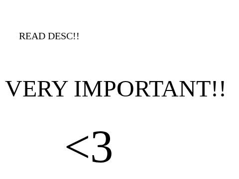 VERY IMPORTANT NEWS!!