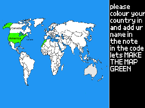 COLOUR UR COUNTRY add ur name in note in code