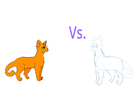 Sketch vs. drawing (Firestar) 