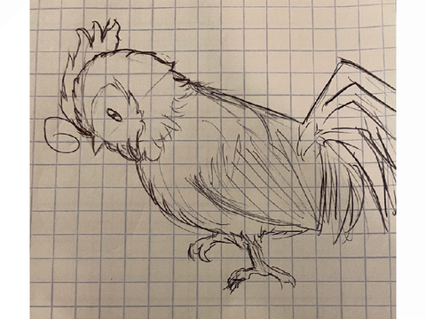 chicken sketch . kfc