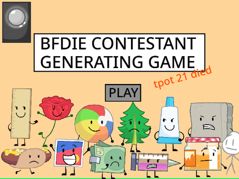 BFDIE Contestant Generating Game
