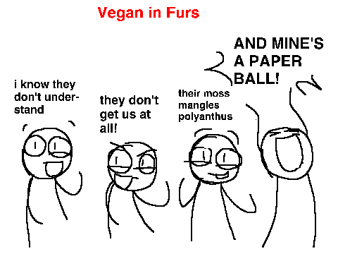 vegan in furs