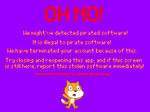 Scratch Anti-Piracy Screen Concept