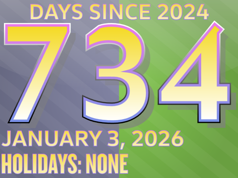 Days Since 2024: Day 734