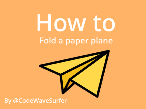 How to fold a paper plane