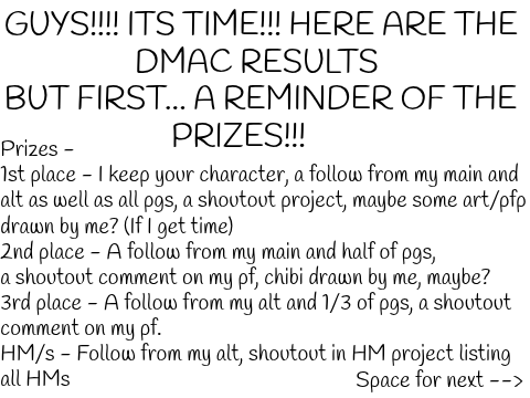 ~ DMAC RESULTS ~