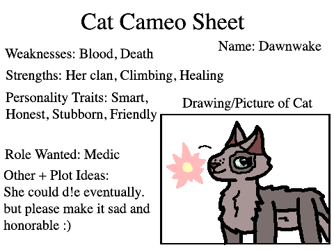 Warrior Cat Game | Cameos needed! remix