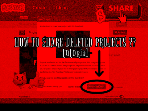 How to share deleted projects - tutorial