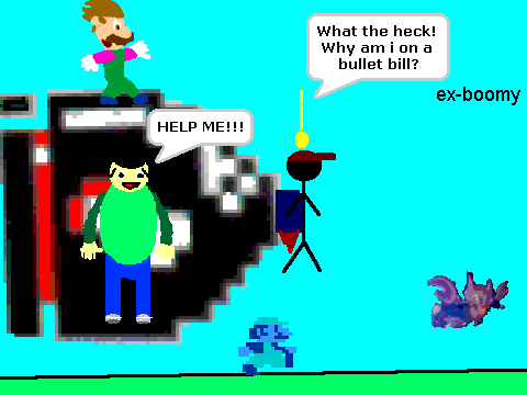 add urself running away from a bullet bill moonstone1