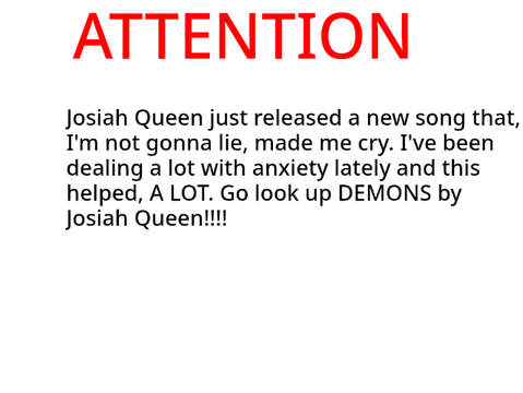 DEMONS by Josiah Queen new song!!