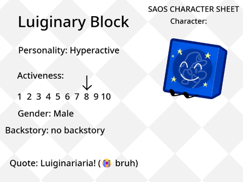 SAOS - Character Sheets / Assets
