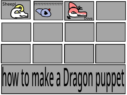 how to make a Dragon puppet/my dragon puppets! remix remix