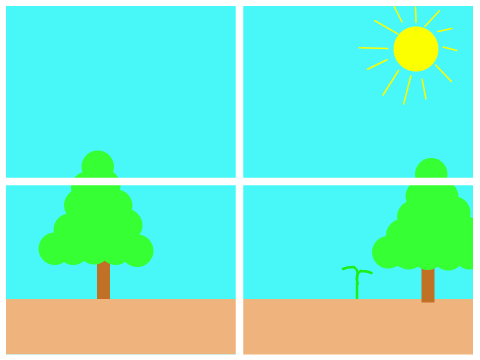 A scenery that is viewed from looking out the window