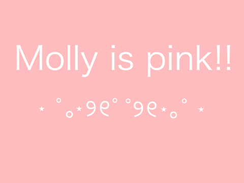 I dyed Molly pink…