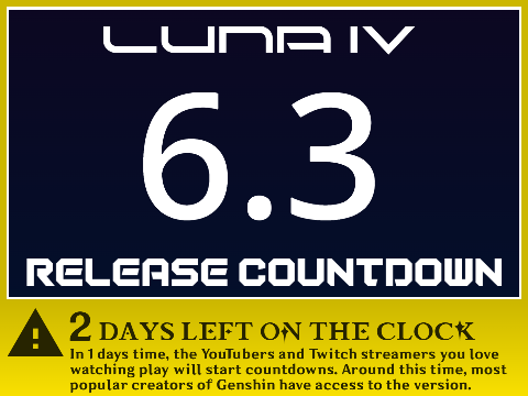 Genshin Release Countdown - E7 GV6.3.L4
