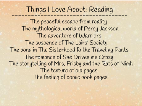 Things I Love About: Reading