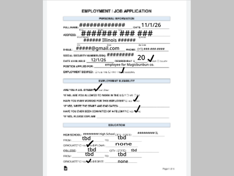 filled out (personal info censored)