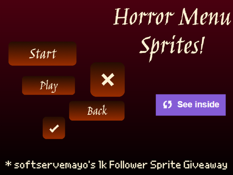Horror Menu Sprites