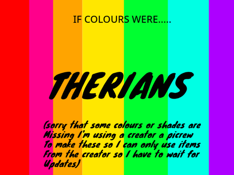 If colours were therians! (Slideshow)